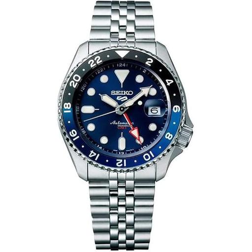 SEIKO 5 Sports GMT SSK003K1 Blue Dial Jubilee Bracelet Automatic Watch